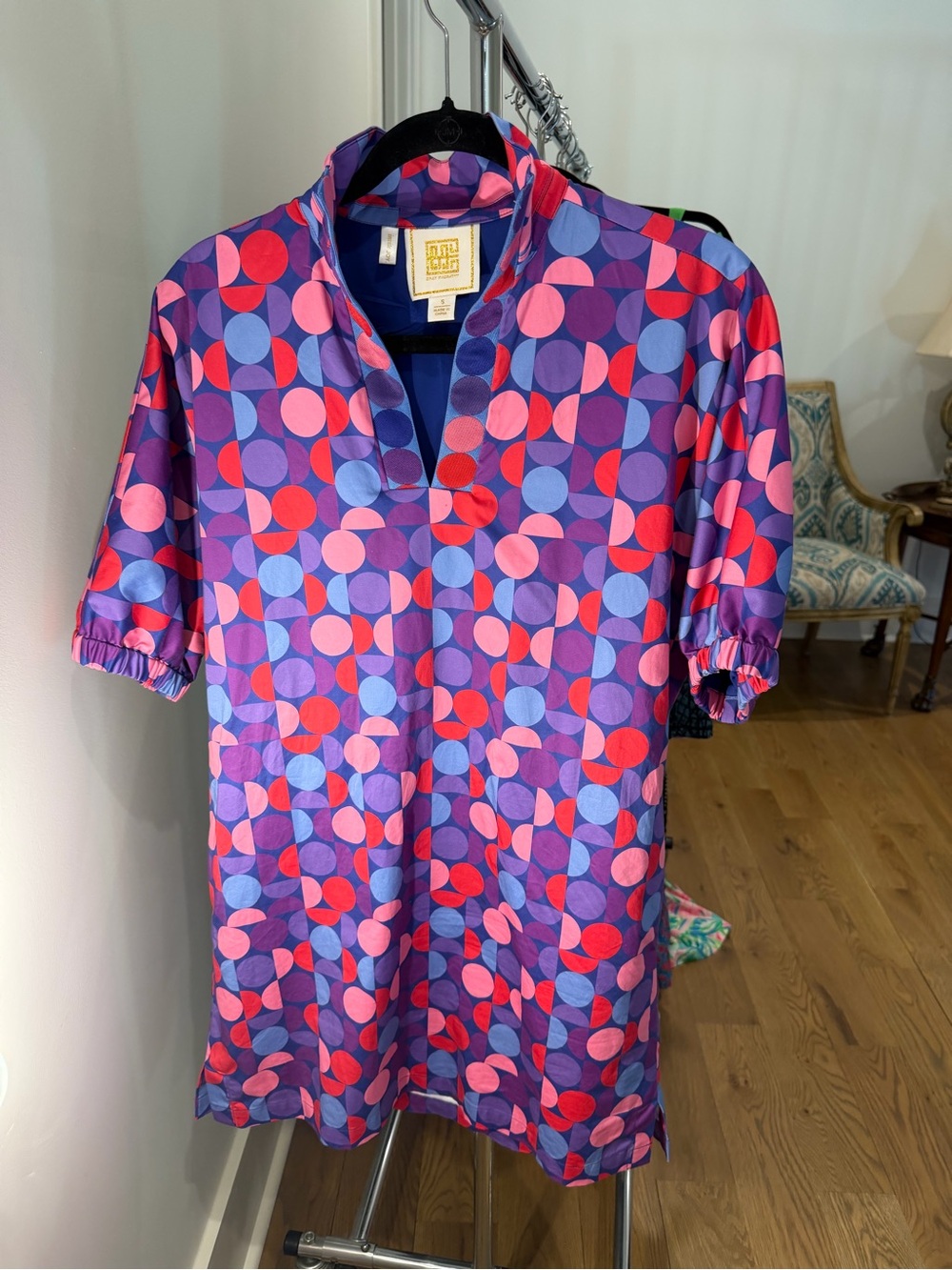 Emilio Pucci Pink Purple Red Geometric Mini Dress